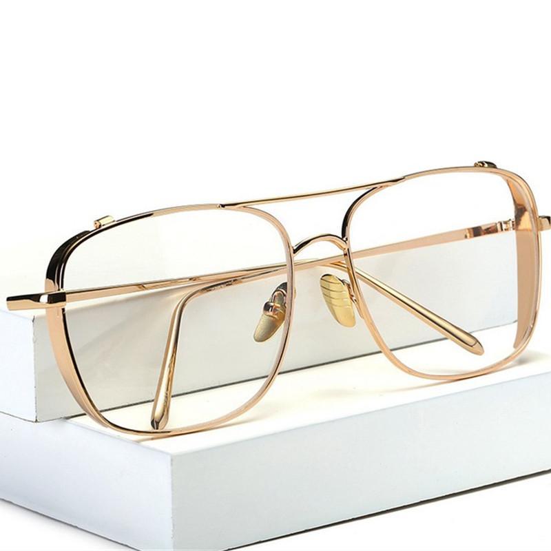 Optical Alloy Glasses Frame Women Men Oversized Transparent Eyeglasses