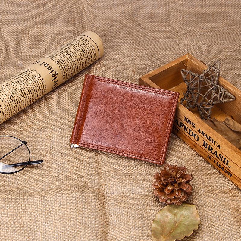 Vintage Slim Money Clip with Coin Pocket For Men-FunkyTradition