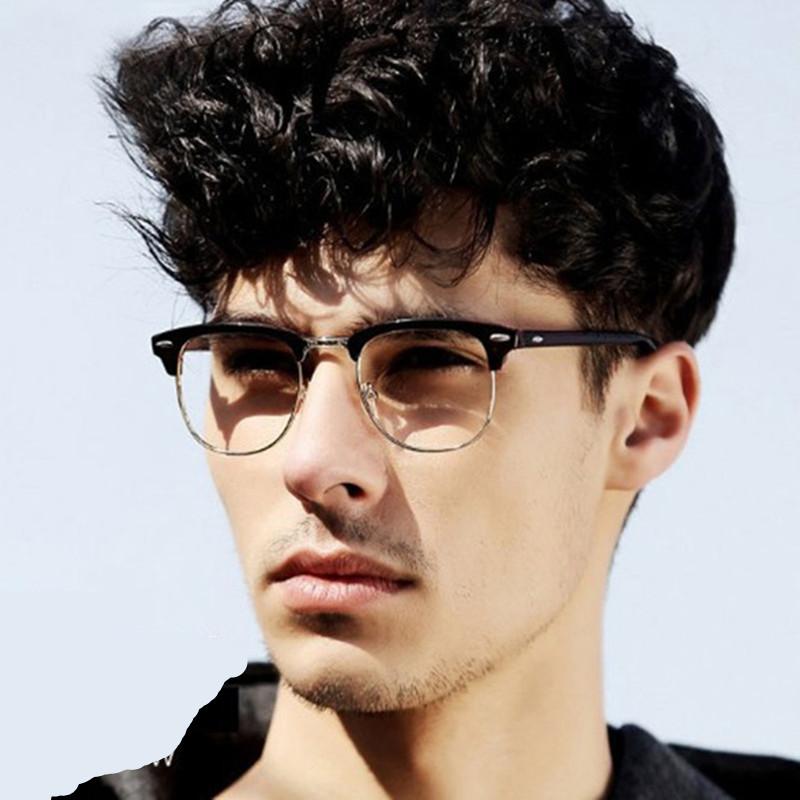 Retro Fashion Metal Half Frame Glasses Frame Woman Men Reading Glass