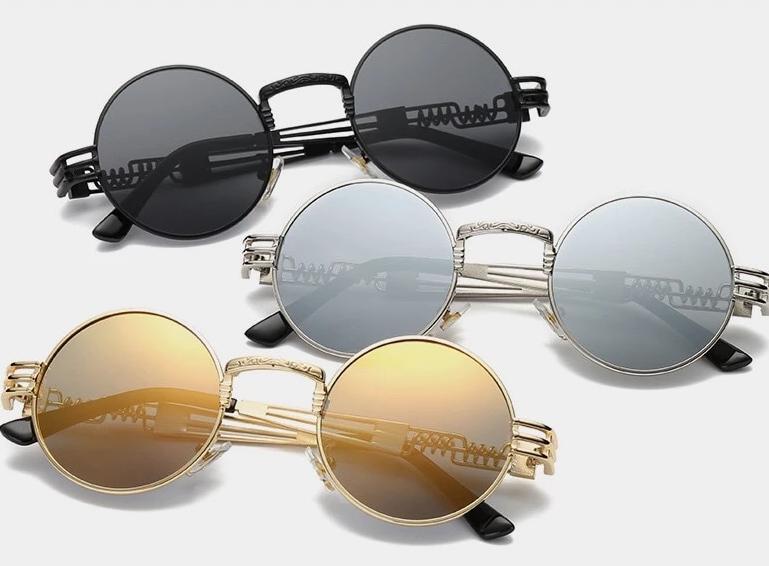 Steampunk Vintage Retro Round Sunglasses For Men And Women -FunkyTradition