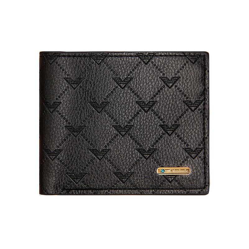 Trendy Square Men's Leather Wallet With Casual Slim Coin-FunkyTradition