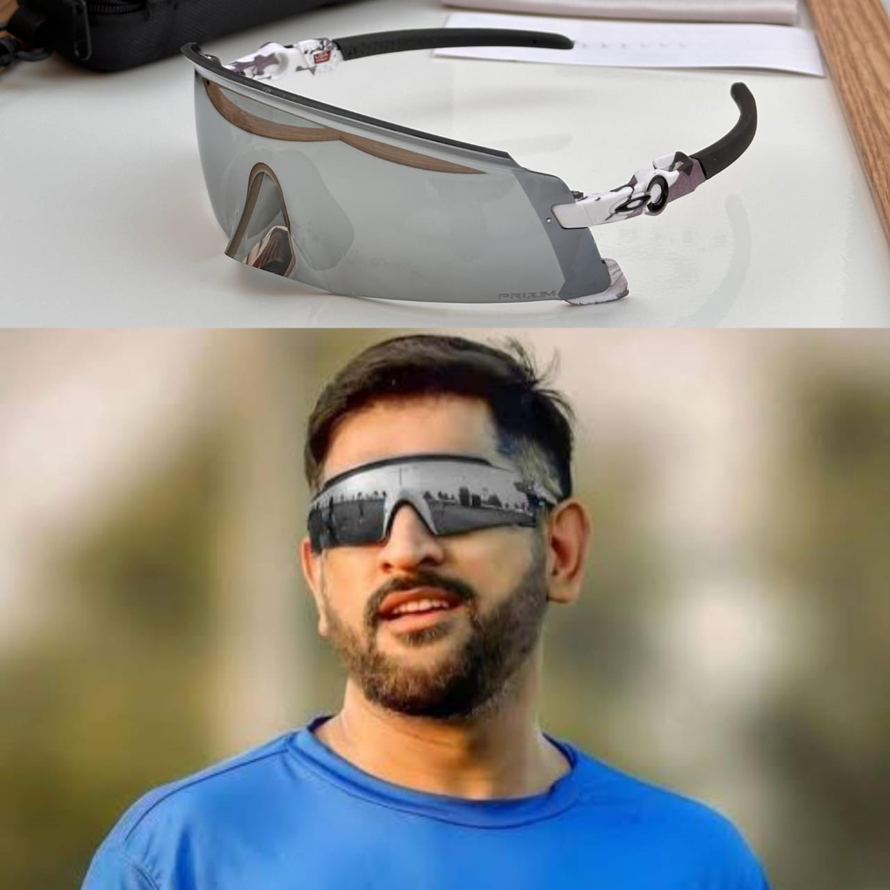 MS Dhoni Style Sports Sunglasses – Premium Prizm Shield Lens | UV400 Protection | Unisex Performance Eyewear