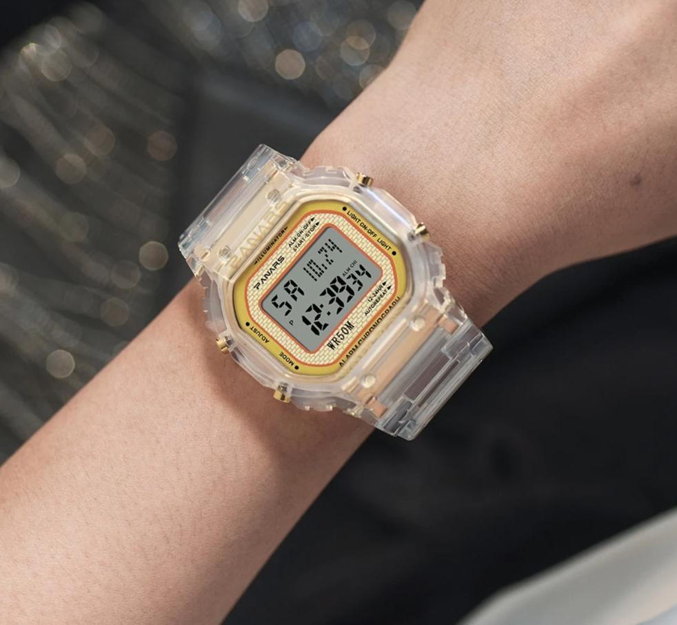 Luxury Transparent Square Sports Watches For Men And Women-FunkyTradition