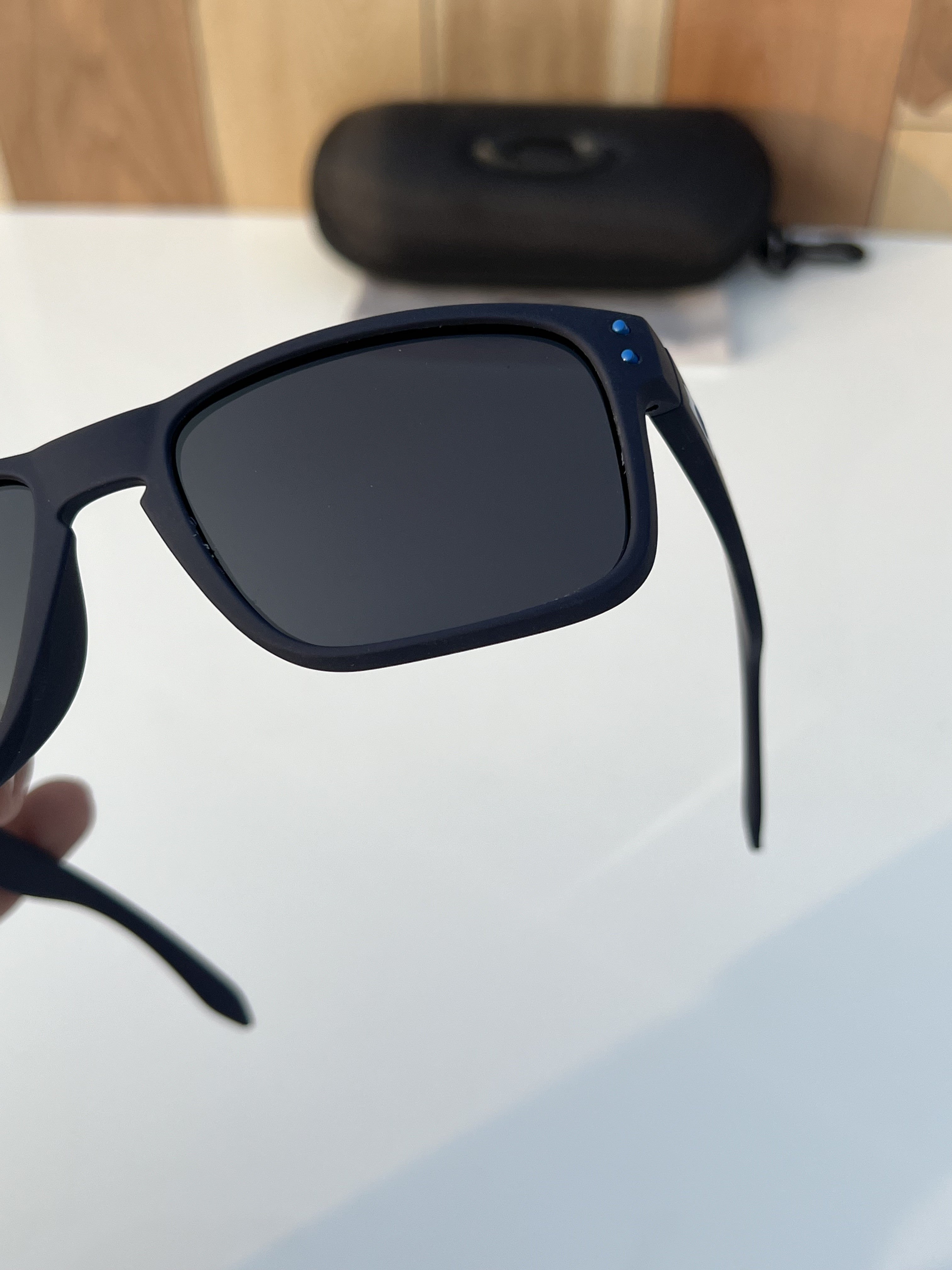 Premium Polarized Sunglasses with Matte Blue Frame and UV Protection- FunkyTradition