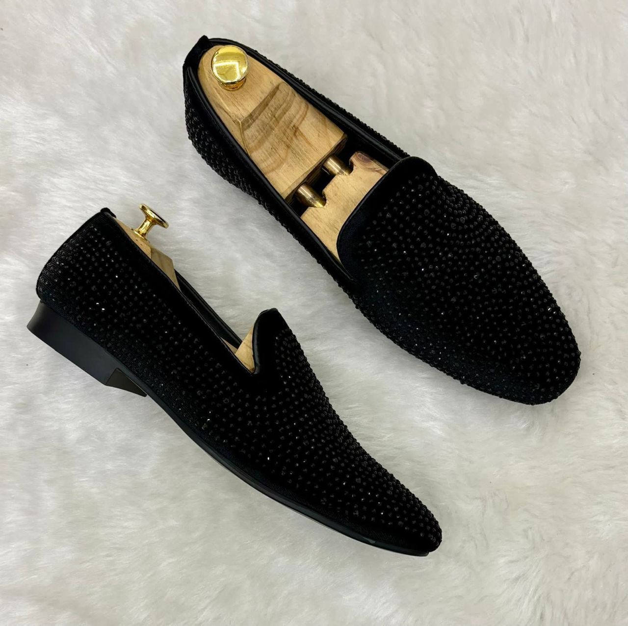 Stylish Studded Mirror Moccasins Mens Fashion wedding rivet Leather High Quality Slip On Flats Loafers