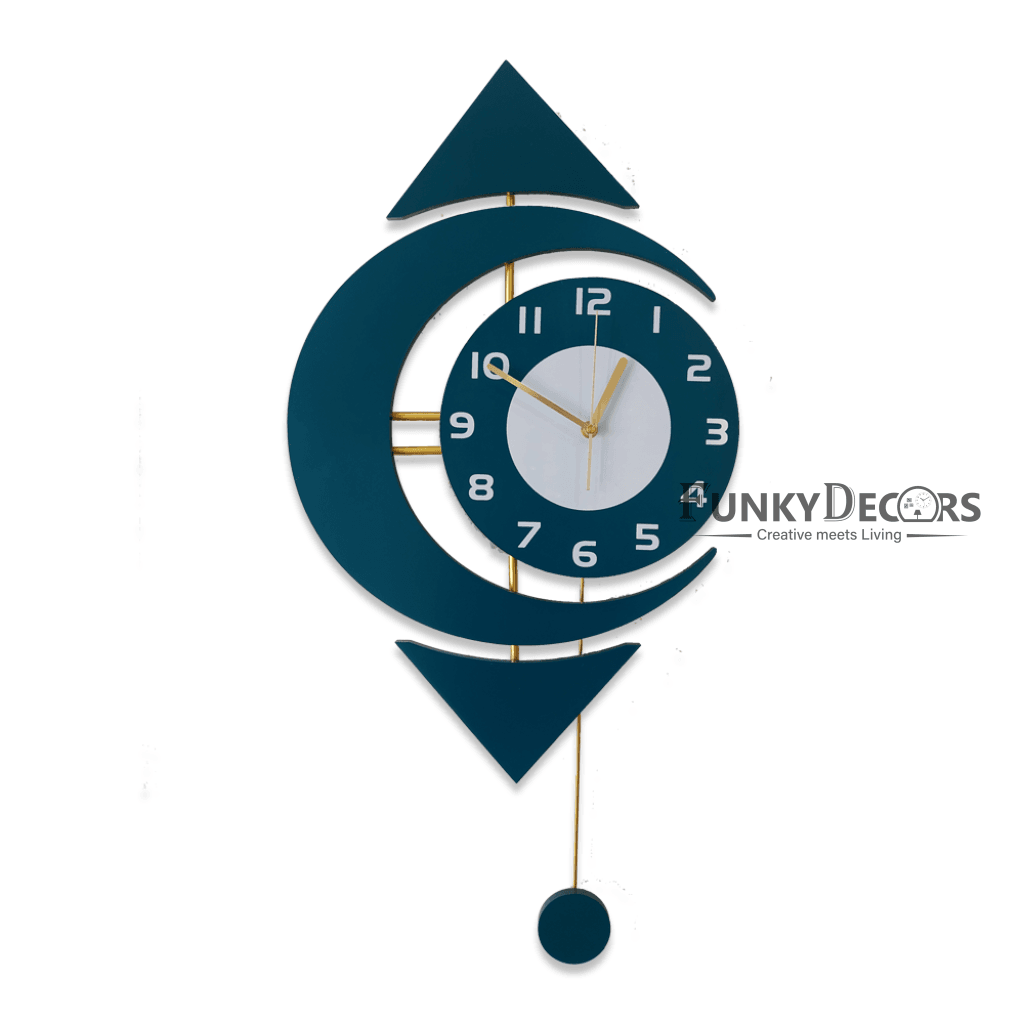 European Style Nordic Silent Movement Pendulum Wall Clock- Funkytradition Clocks