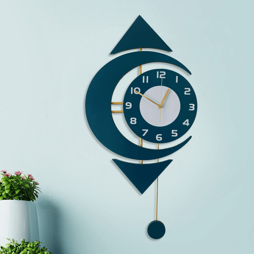 European Style Nordic Silent Movement Pendulum Wall Clock- Funkytradition Clocks