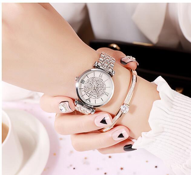 Fashion Luxury Crystal Stainless Steel Women Watch-FunkyTradition - FunkyTradition