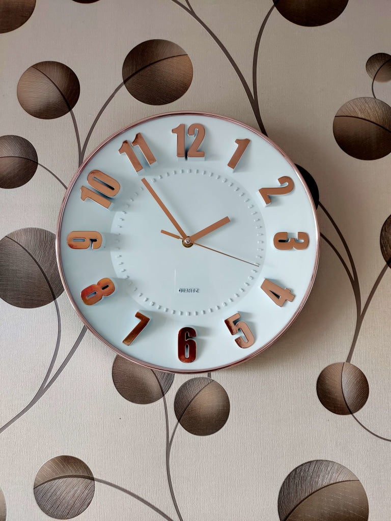 Funkytradition Minimalistic Big Font Wall Clock Watch Decor For Home Office And Gifts 31 Cm Tall