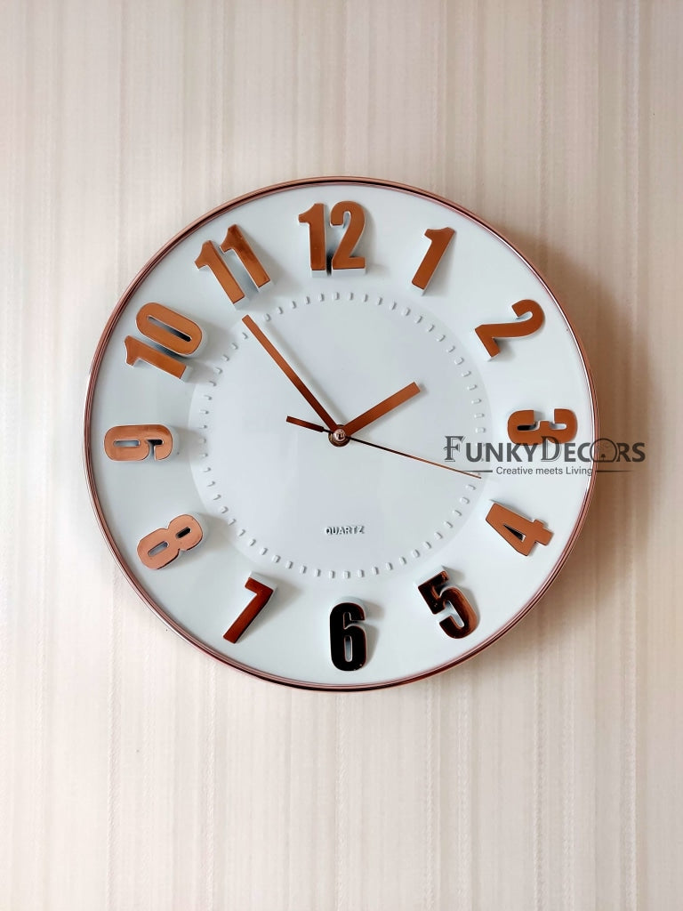 Funkytradition Minimalistic Big Font Wall Clock Watch Decor For Home Office And Gifts 31 Cm Tall