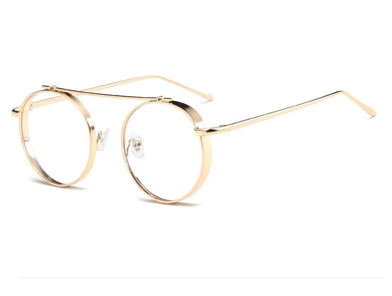 High Quality Round Glasses Frame Vintage Optical Eyeglasses Clear Lens