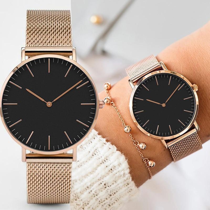 Stylish Ultra Thin Stainless Steel Mesh Belt Quartz Wrist Watch For Men And Women-FunkyTradition