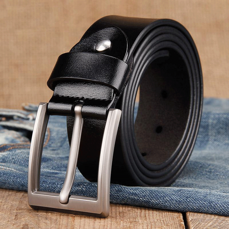 Premium Quality Pin Buckle Genuine Leather Belt For Men- FunkyTradition