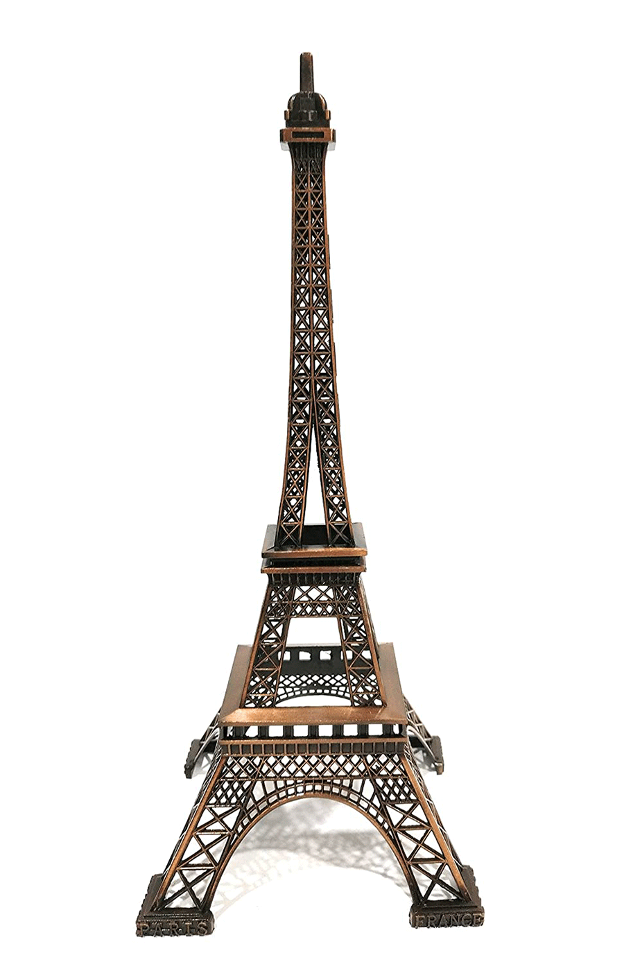 FunkyTradition 33 CM Tall Eiffel Tower Statue Metal Showpiece in Copper Metal | Birthday Anniversary Gift and Home Office Decor 13" Tall