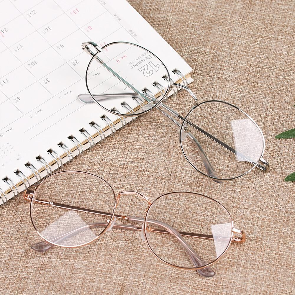 New Fashion Eyeglasses Round Metal Frame Reading Glasses Eyewear Vintage Women Men - FunkyTradition