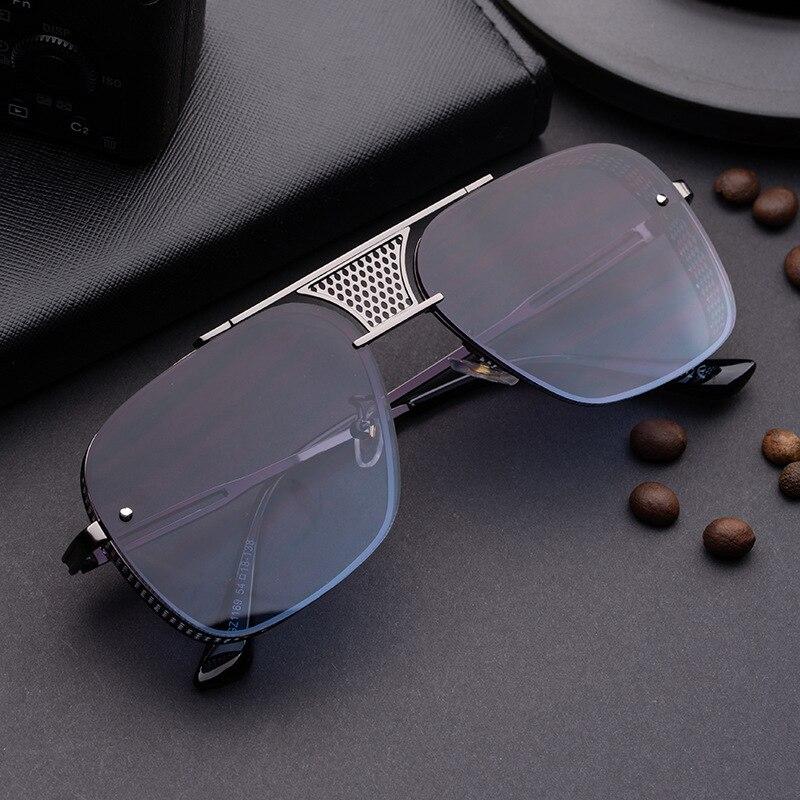 Stylish Metal Square Classic Sunglasses For Men And Women-FunkyTradition Brown
