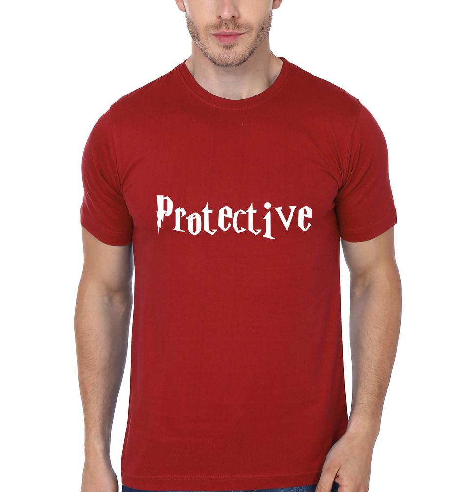Possesive And Protective Couple Half Sleeves T-Shirts -FunkyTradition