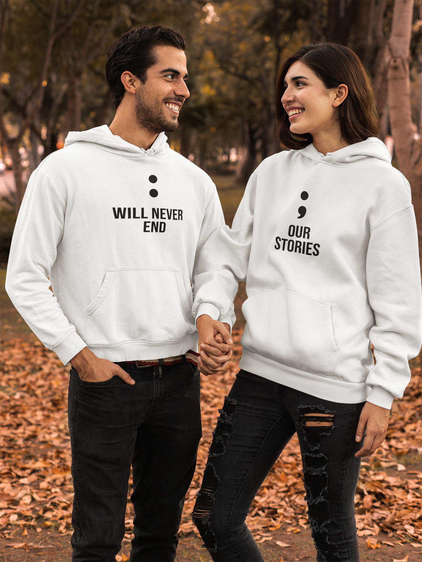 Our Stories Couple Hoodie-FunkyTradition
