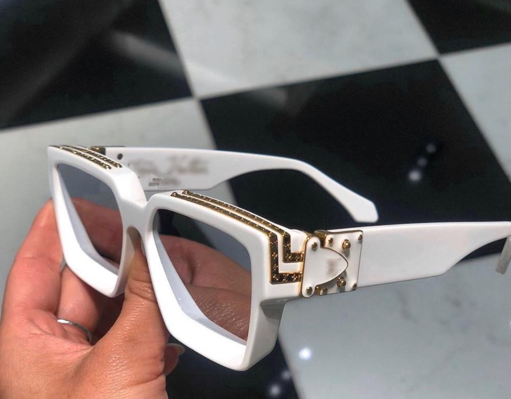 Stylish Square White Vintage Sunglasses For Men And Women-FunkyTradition