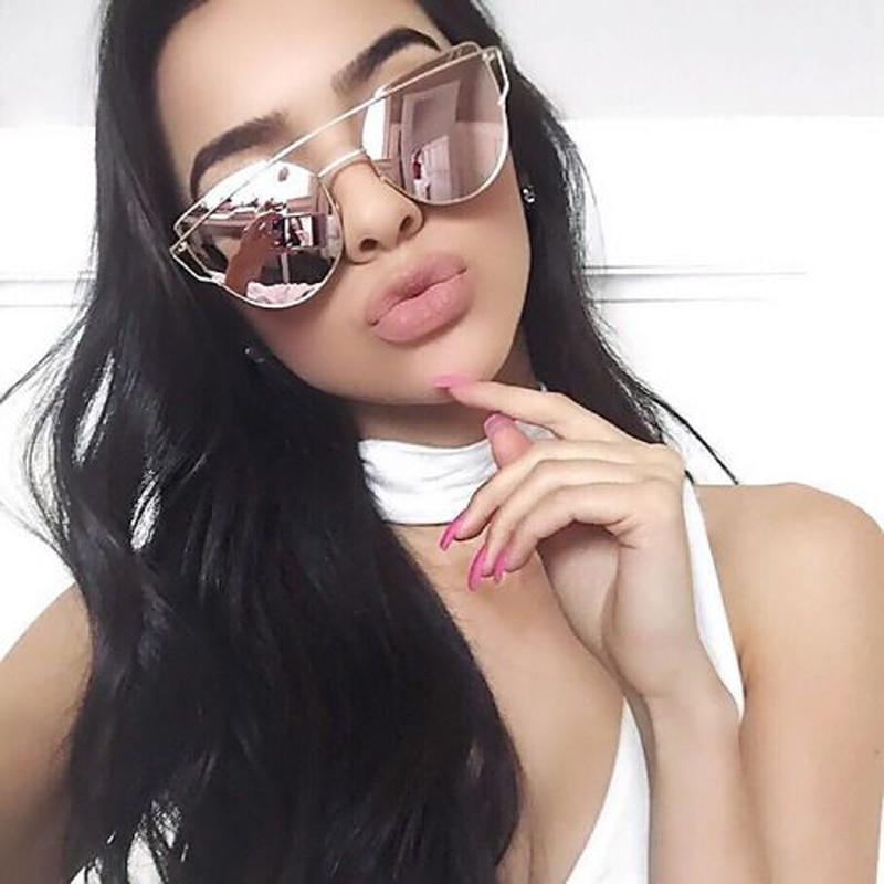 New Cat Eye Mirror Sunglasses For Women-FunkyTradition