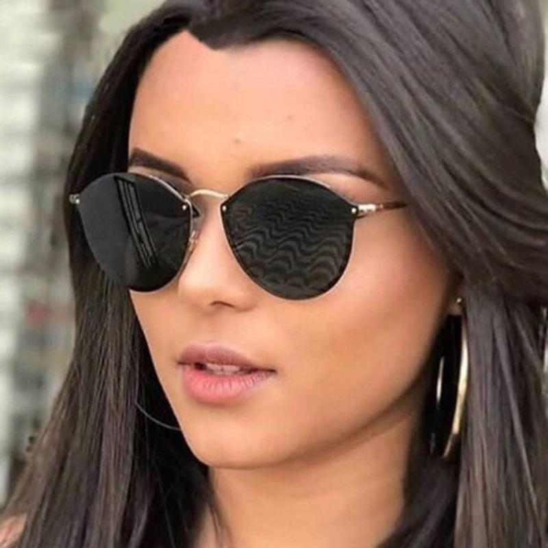 Stylish Rimless Cool Round Sunglasses For Men And Women -FunkyTradition
