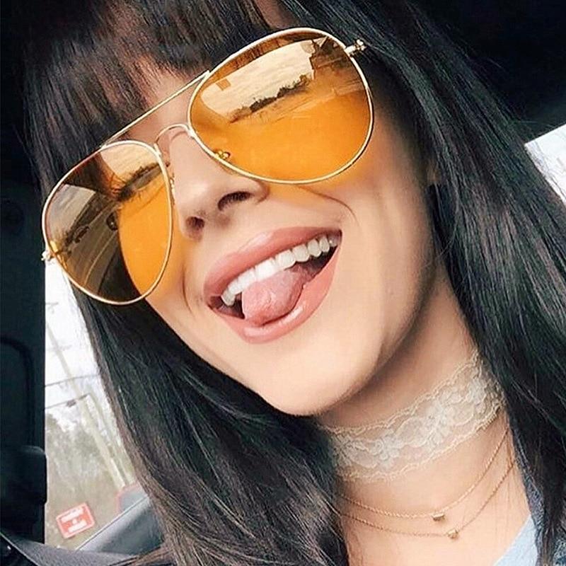 New Stylish Yellow Candy Aviator Sunglasses For Men And Women-FunkyTradition