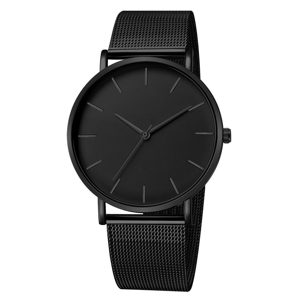 Stylish Ultra Thin Stainless Steel Mesh Belt Quartz Wrist Watch For Men And Women-FunkyTradition