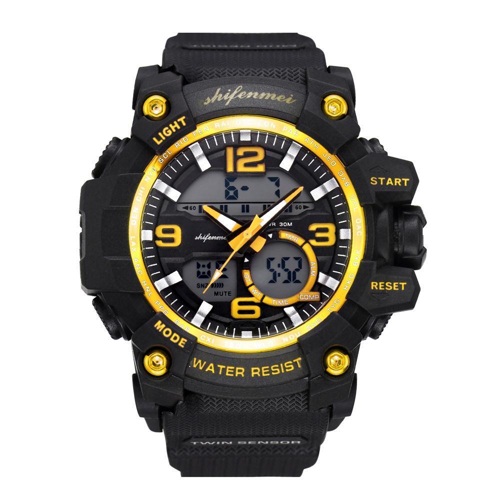 New Stylish Men's Double Core LED Luminescent Multi-Function Sport Watch For Men And Women-FunkyTradition