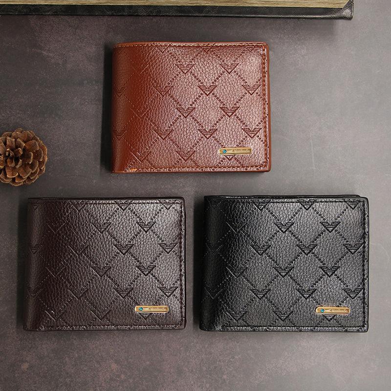Trendy Square Men's Leather Wallet With Casual Slim Coin-FunkyTradition