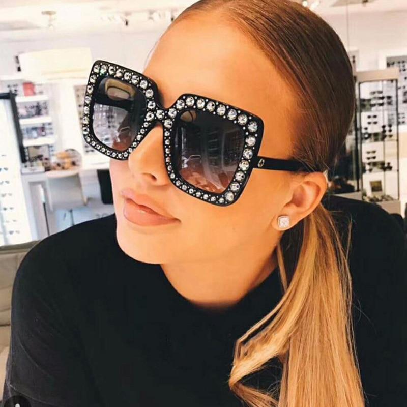 Luxury Brand Designer Square Sunglasses for Women -FunkyTradition