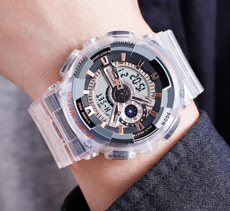 New Stylish Transparent Multi Colour Sports Watches For Men And Women-FunkyTradition