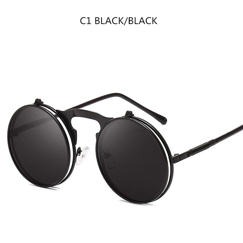 Round Metal Mirror Sunglasses For Men And Women-FunkyTradition