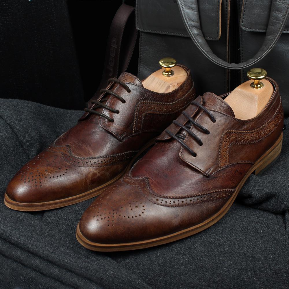 Stylish Oxford Brogues Formal Shoes For Men-FunkyTradition