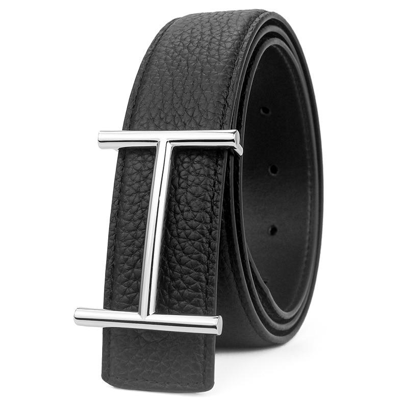 Stylish H-Pattern Leather Strap Belt For Men-FunkyTradition