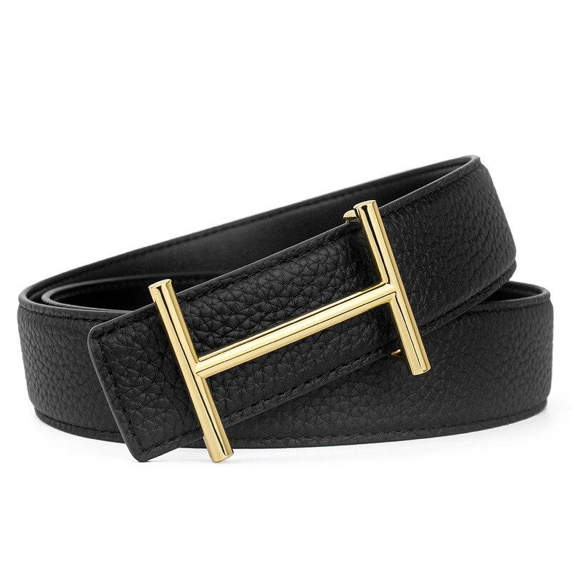 Stylish H-Pattern Leather Strap Belt For Men-FunkyTradition