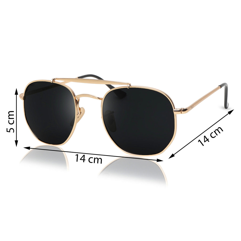 Amazon.com: JuicyOrange Thin Metal Rectangular Frame Sunglasses Unisex  Brown Lens : Clothing, Shoes & Jewelry