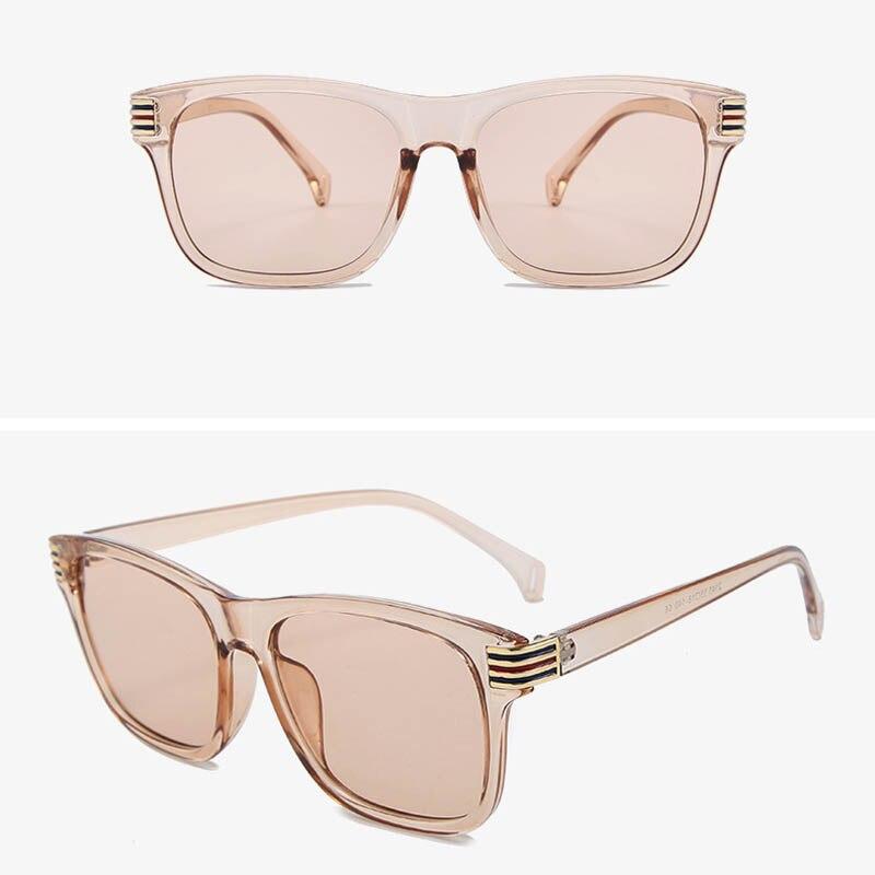 Unisex Classic Square Amber Sunglasses For Men And Women-FunkyTradition