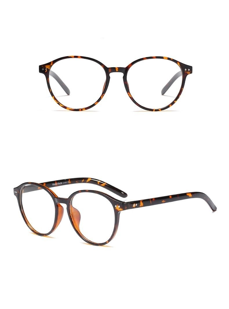 Round Glasses Transparent Retro Clear Computer Spectacle Frame Eyeglasses - FunkyTradition