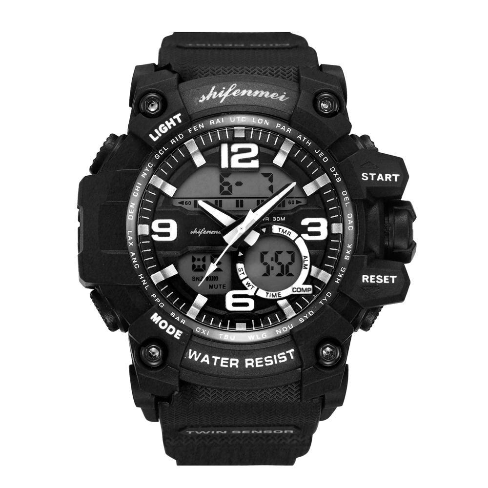 New Stylish Men's Double Core LED Luminescent Multi-Function Sport Watch For Men And Women-FunkyTradition