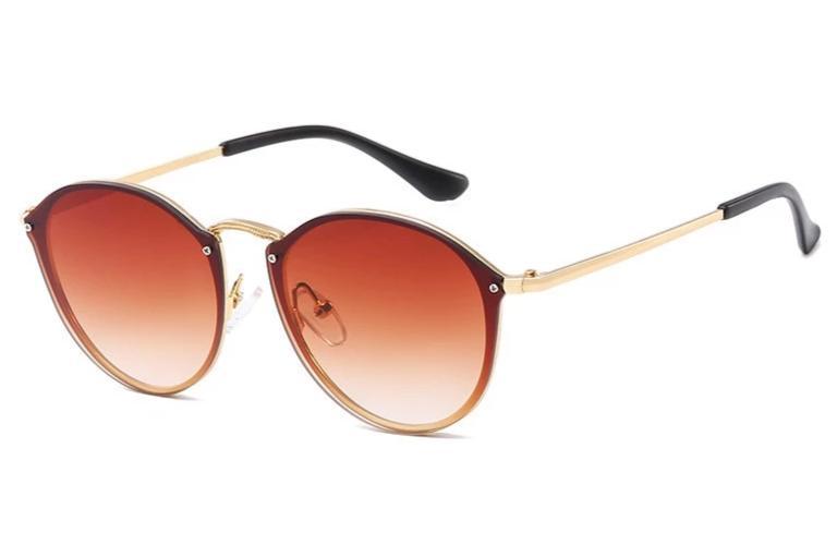 Round Blaze Rimless Sunglasses For Men And Women -FunkyTradition
