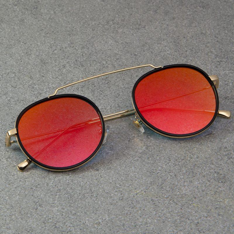 Stylish Round Metal Frame Sunglasses For Men And Women-FunkyTradition