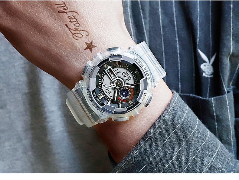 New Stylish Transparent Multi Colour Sports Watches For Men And Women-FunkyTradition