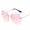 Stylish Hexagon Rim Less Transparent Sunglasses For Women-FunkyTradition