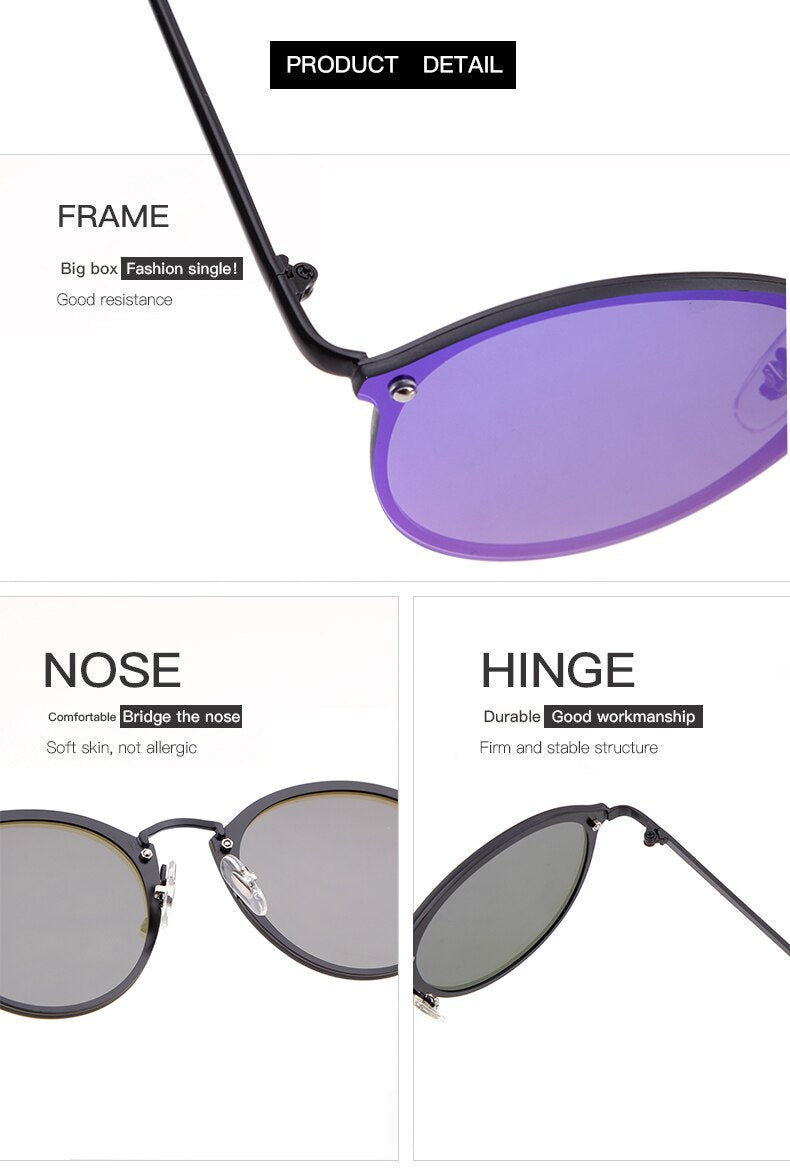 Stylish Rimless Cool Round Sunglasses For Men And Women -FunkyTradition