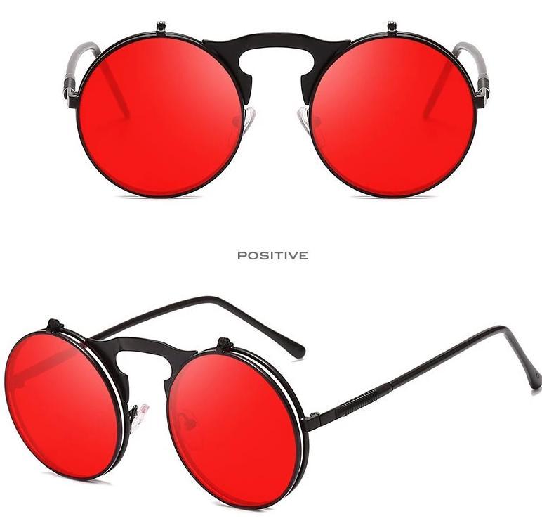 Round Metal Mirror Sunglasses For Men And Women-FunkyTradition