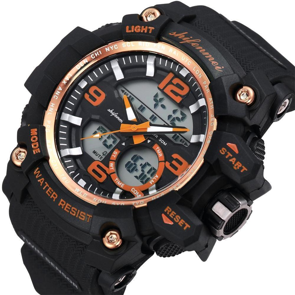 New Stylish Men's Double Core LED Luminescent Multi-Function Sport Watch For Men And Women-FunkyTradition