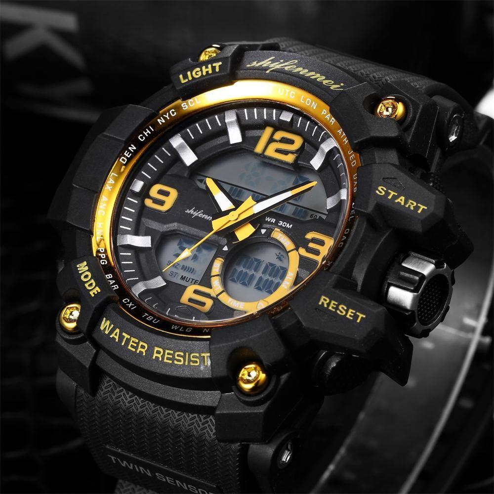 New Stylish Men's Double Core LED Luminescent Multi-Function Sport Watch For Men And Women-FunkyTradition