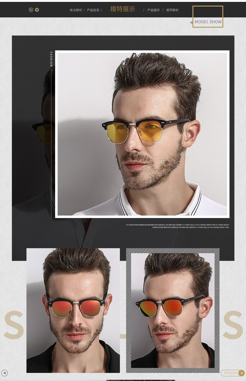 Polarized Clubmaster Sunglasses For Men And Women-FunkyTradition