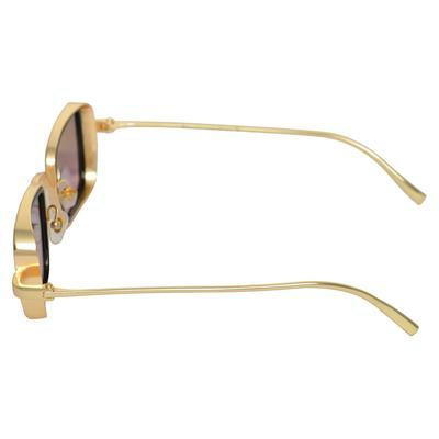 Shaded Pink And Gold Retro Square Sunglasses For Men And Women-FunkyTradition
