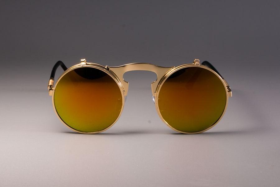 Vintage Round Flip Up Sunglasses For Men And Women-FunkyTradition